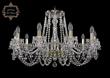 Люстра подвесная хрустальная 11.26.10.300.Gd.B Богемиа Арт Классик прозрачная на 10 ламп, основание золотое в стиле классический Люстра подвесная хрустальная 11.26.10.300.Gd.B Богемиа Арт Классик прозрачная на 10 ламп, основание золотое в стиле классический